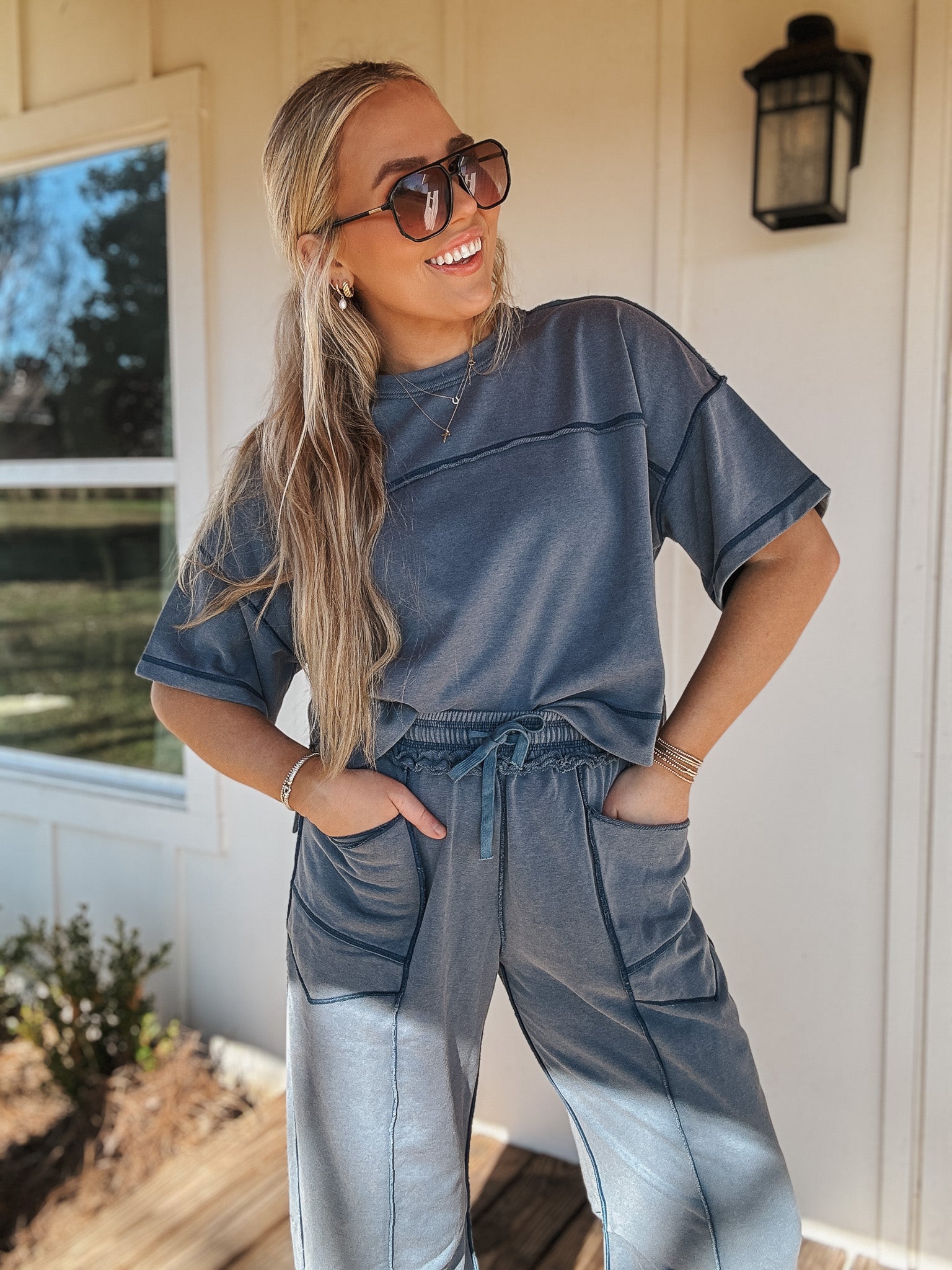 Simple Statement Set in Denim Blue