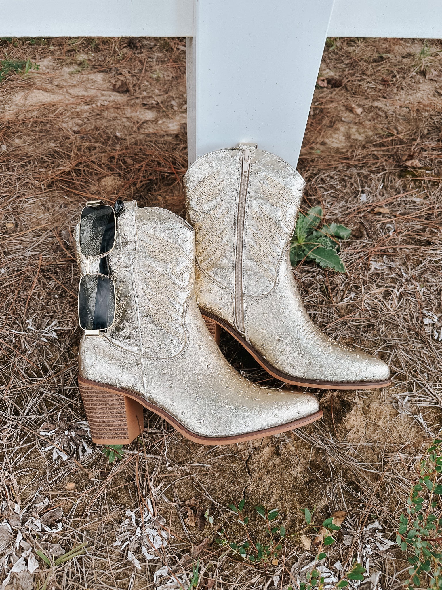 Sleek Steps Gold Bootie