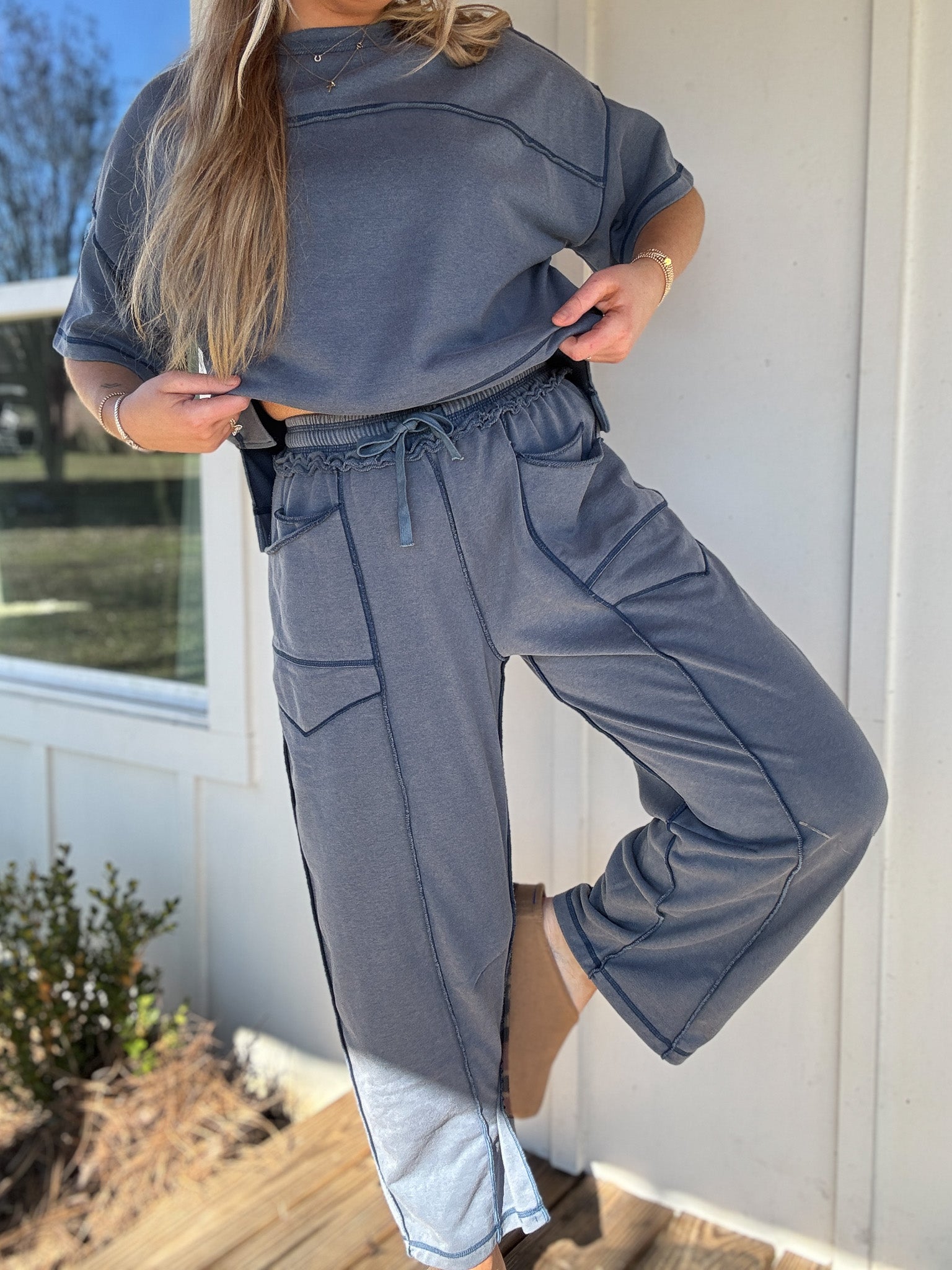 Simple Statement Set in Denim Blue