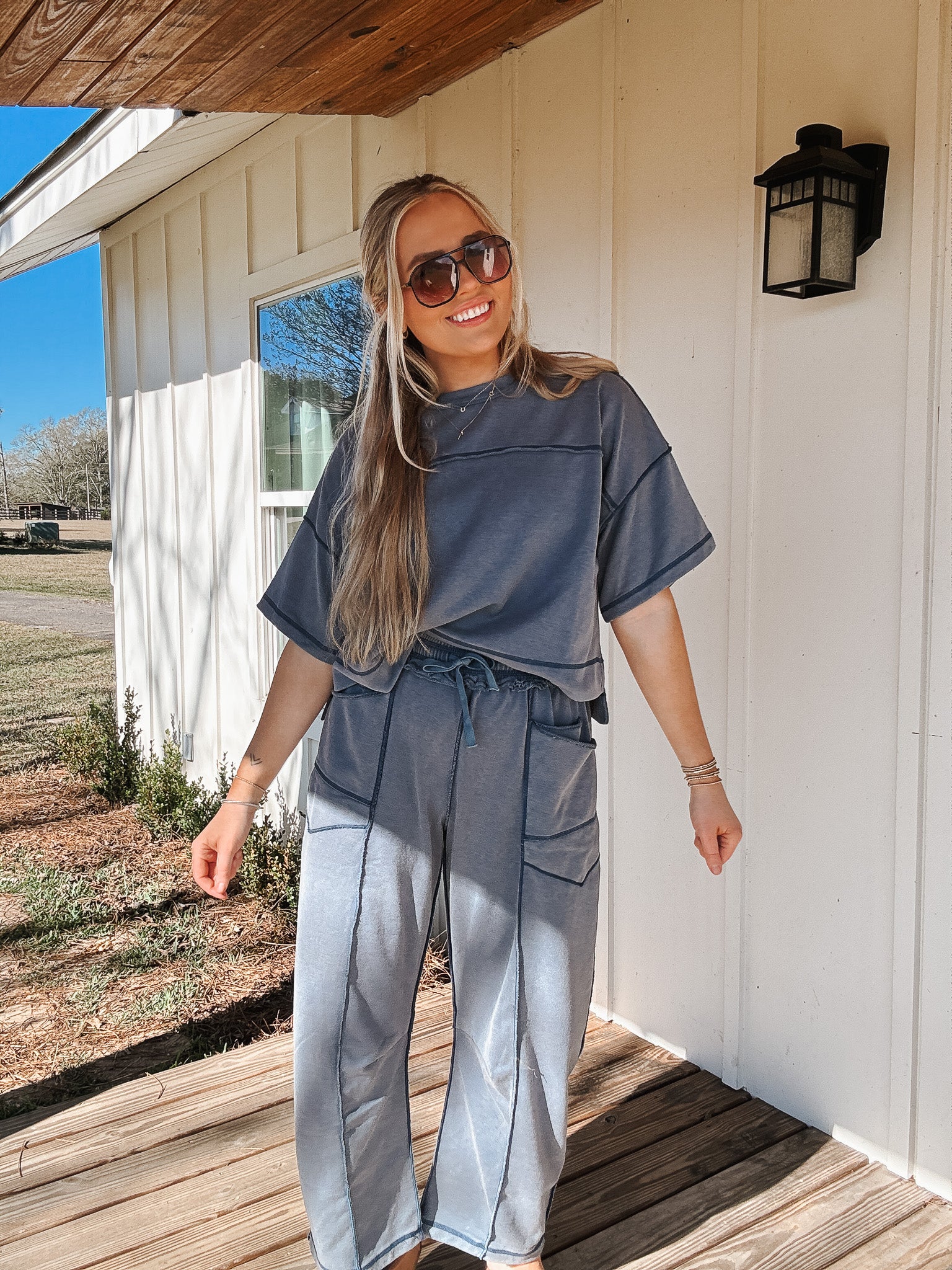 Simple Statement Set in Denim Blue