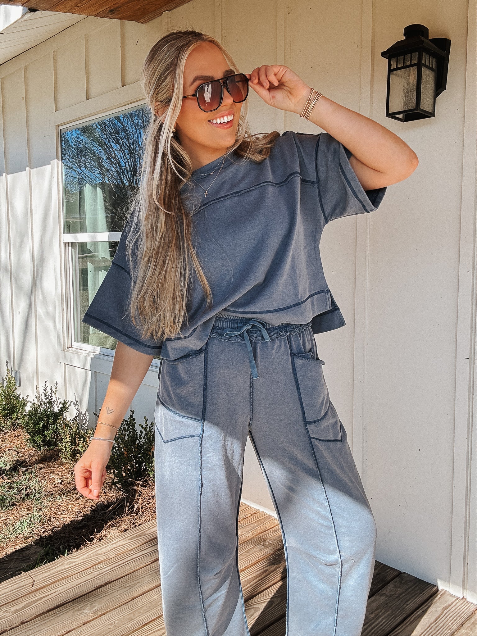 Simple Statement Set in Denim Blue