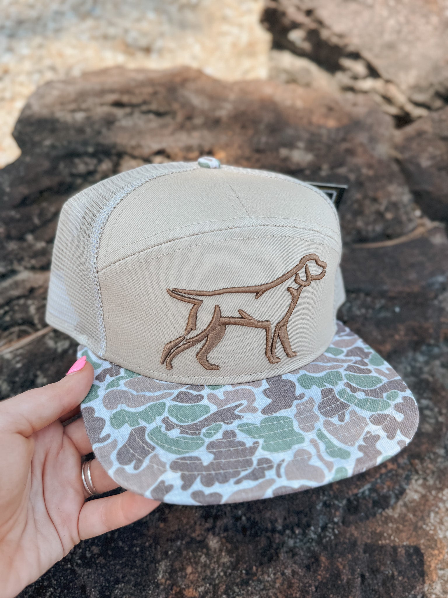 Fieldstone 7 Panel 3D Puff Camo Bill Hat