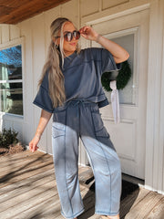 Simple Statement Set in Denim Blue