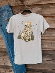 Men's Drake Old School Lab T-Shirt in Fossil Heather