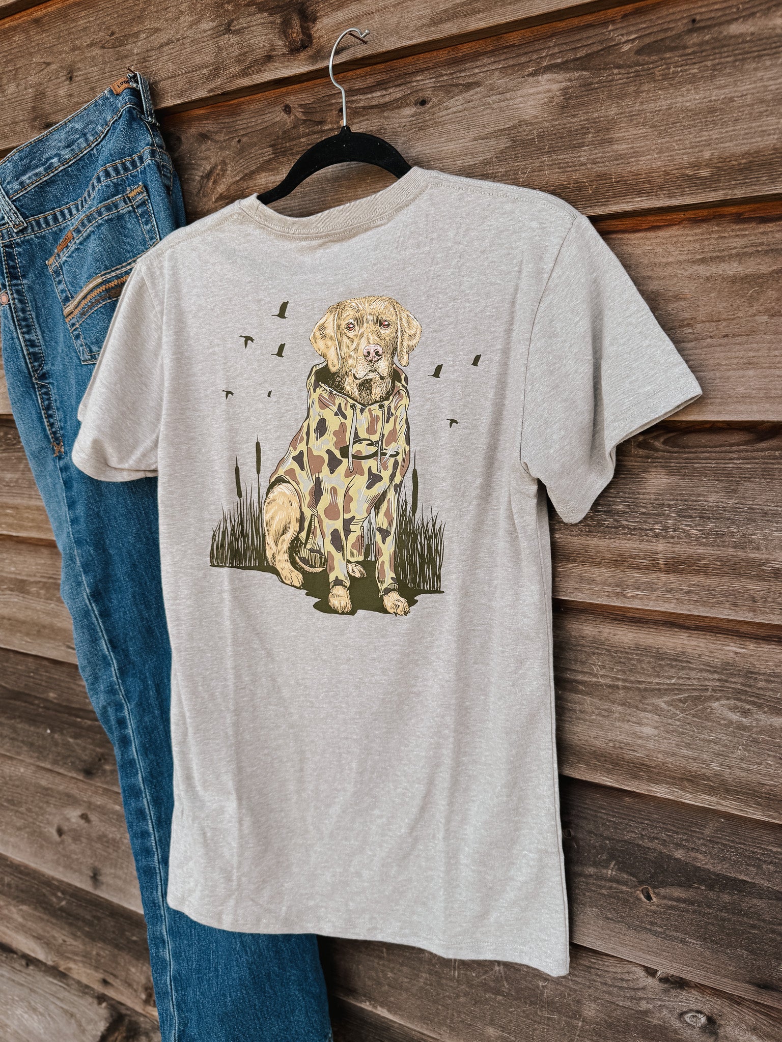 Men's Drake Old School Lab T-Shirt in Fossil Heather