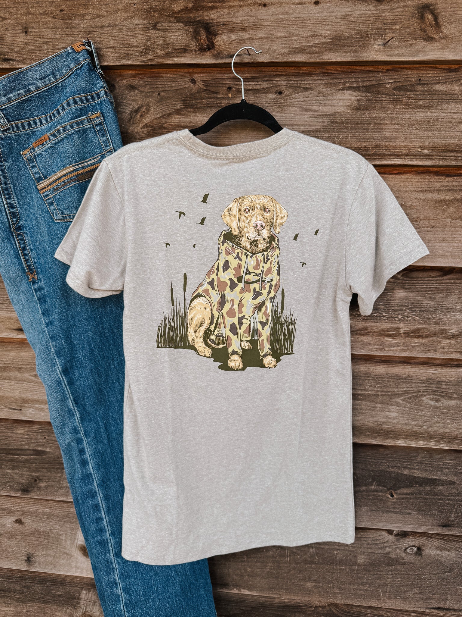 Men's Drake Old School Lab T-Shirt in Fossil Heather