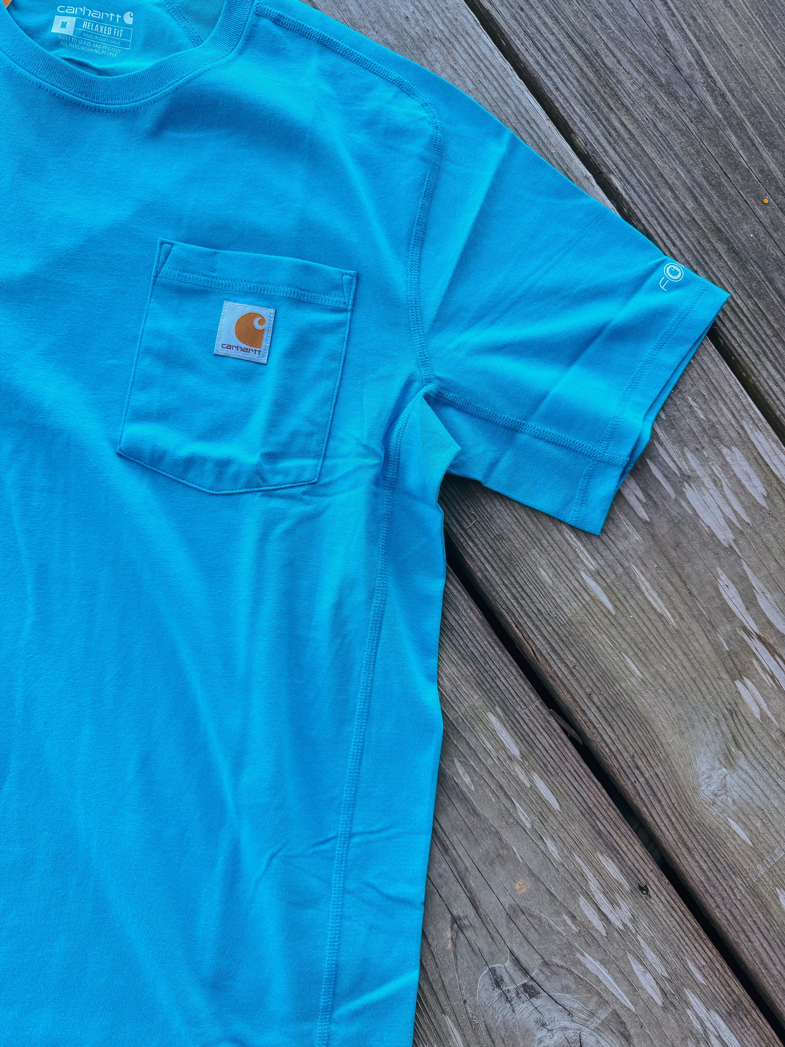 Carhartt Force Relaxed Fit Midweight Short Sleeve Pocket T-Shirt - Atomic Blue
