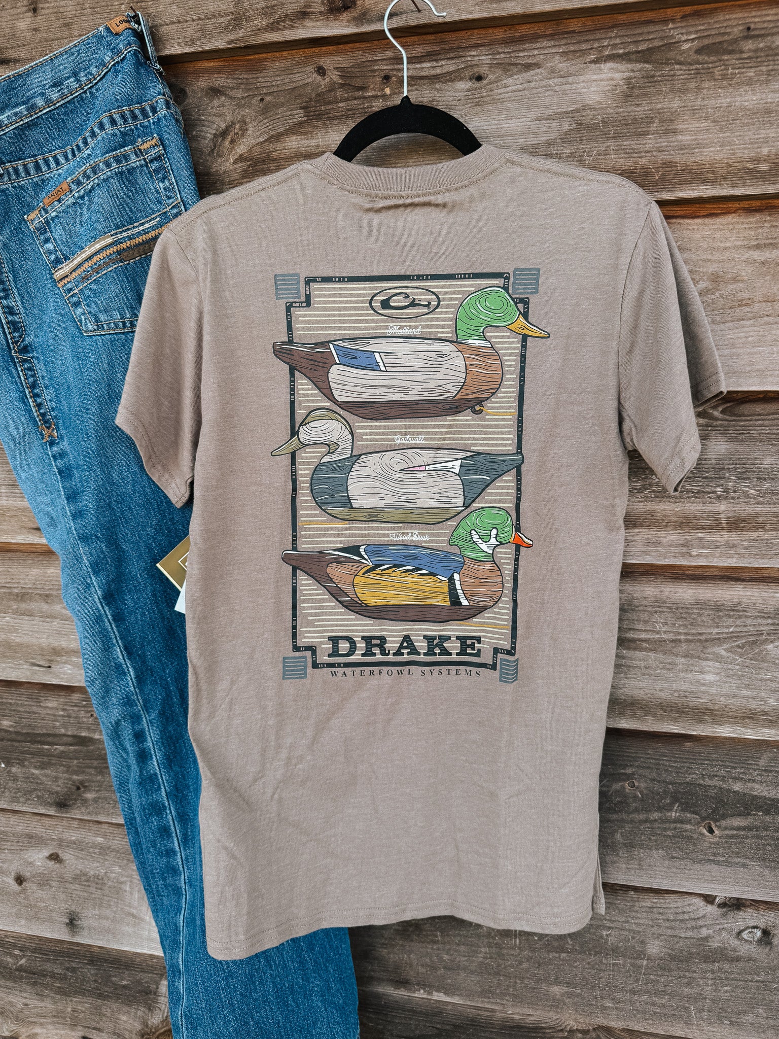 Men's Drake Vintage Decoy Stack T-Shirt Walnut Heather