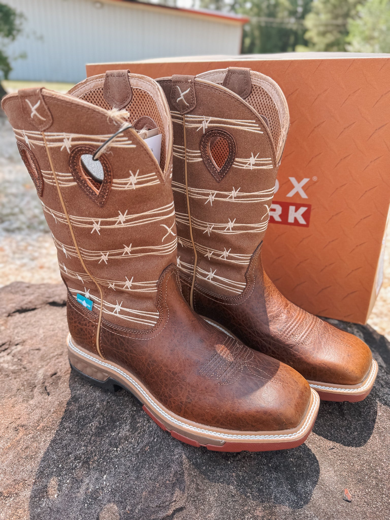 Men's Twisted X 12" Waterproof Alloy Toe Western Work Boot