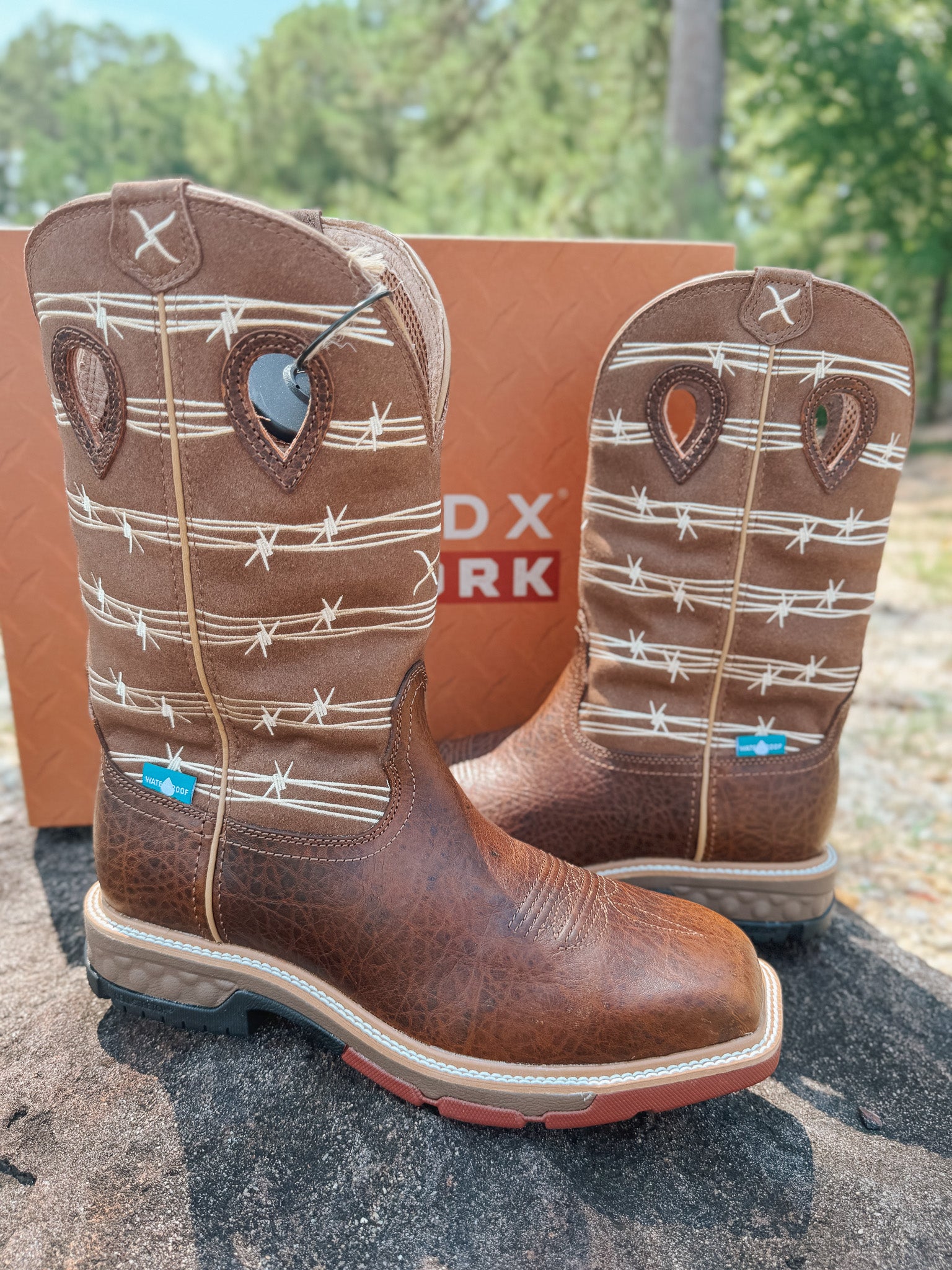 Men's Twisted X 12" Waterproof Alloy Toe Western Work Boot