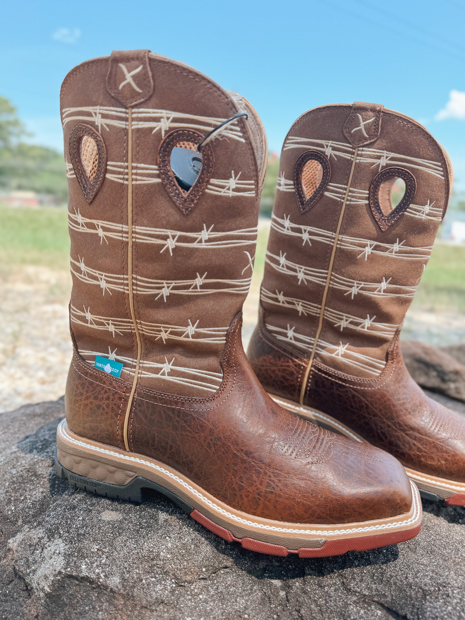 Men's Twisted X 12" Waterproof Alloy Toe Western Work Boot