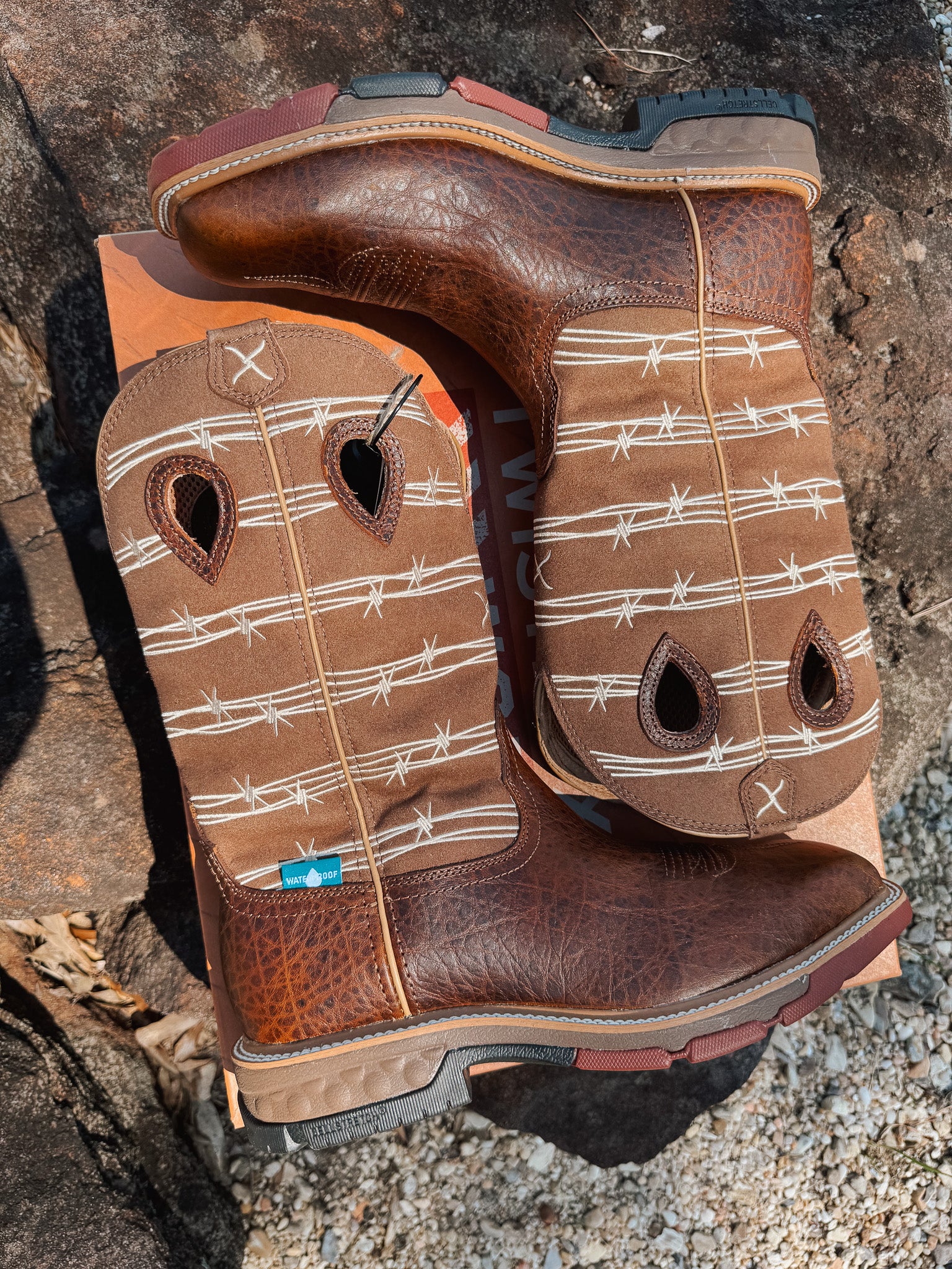 Men's Twisted X 12" Waterproof Alloy Toe Western Work Boot