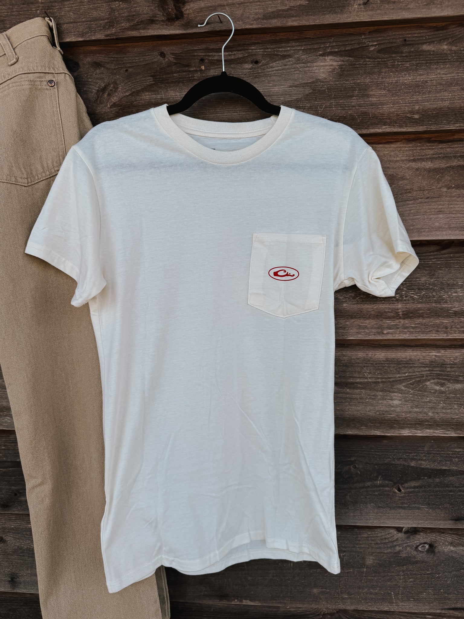 Men's Drake Yellow Lab Flag T-Shirt in Coconut Milk