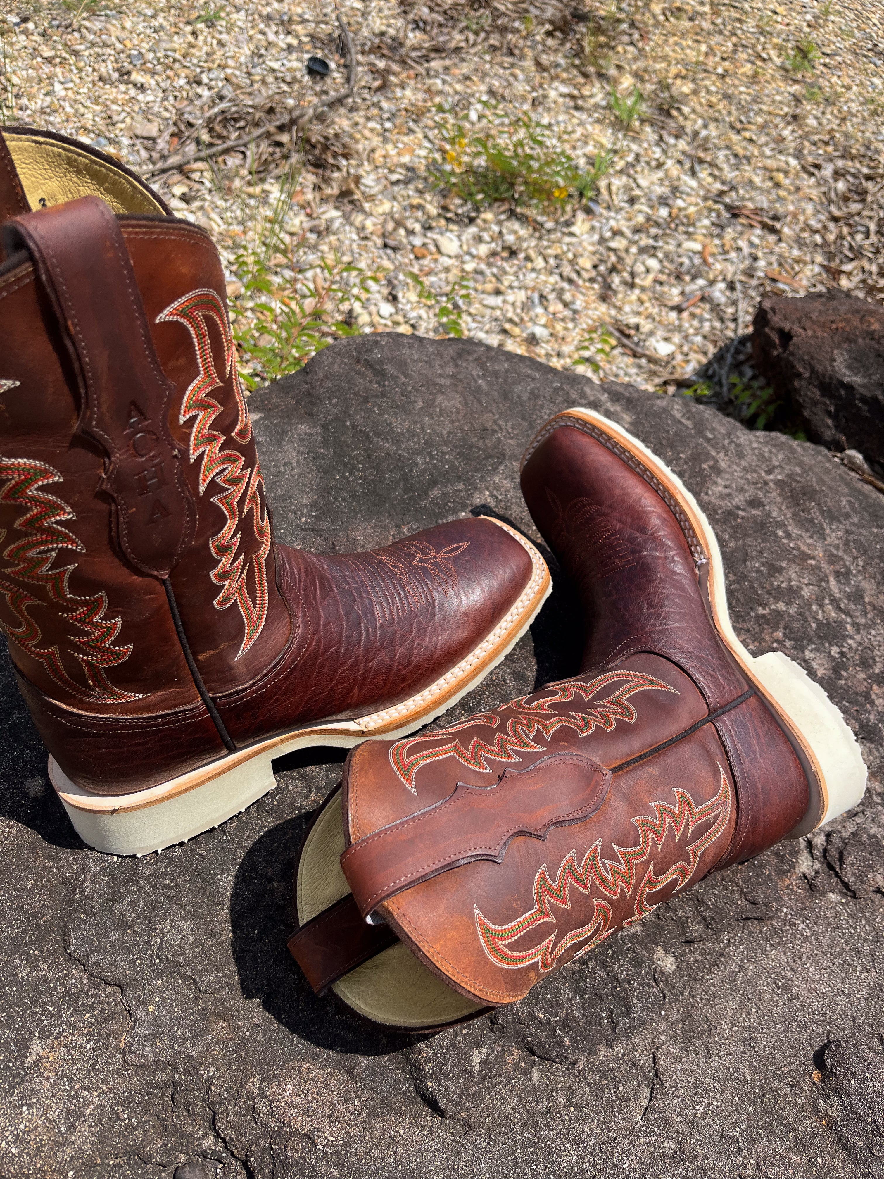 Bota vaquera sin cordones Justin Ryker de 11" para hombre 