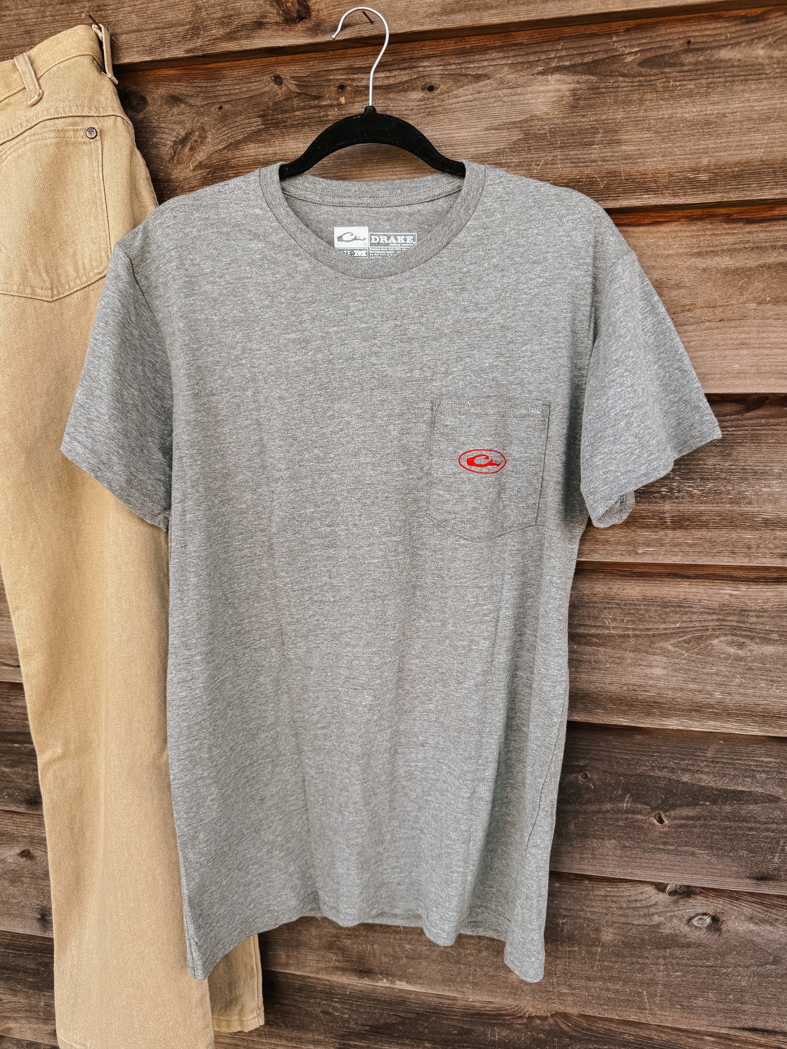 Men's Drake Bandana Lab Flag T-Shirt in Graphite Heather