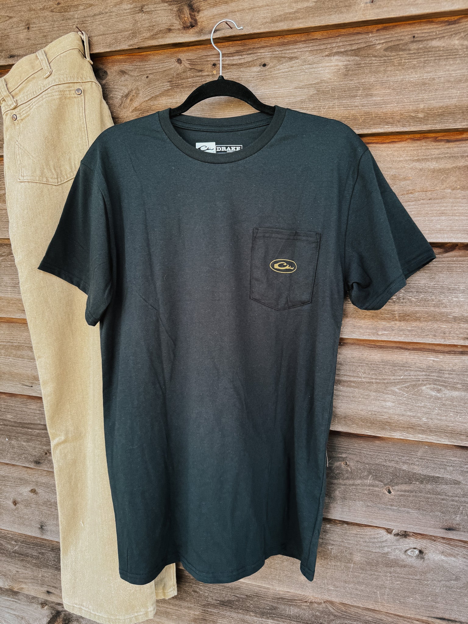 Men's Drake Blackout Lab Flag T-Shirt in Black