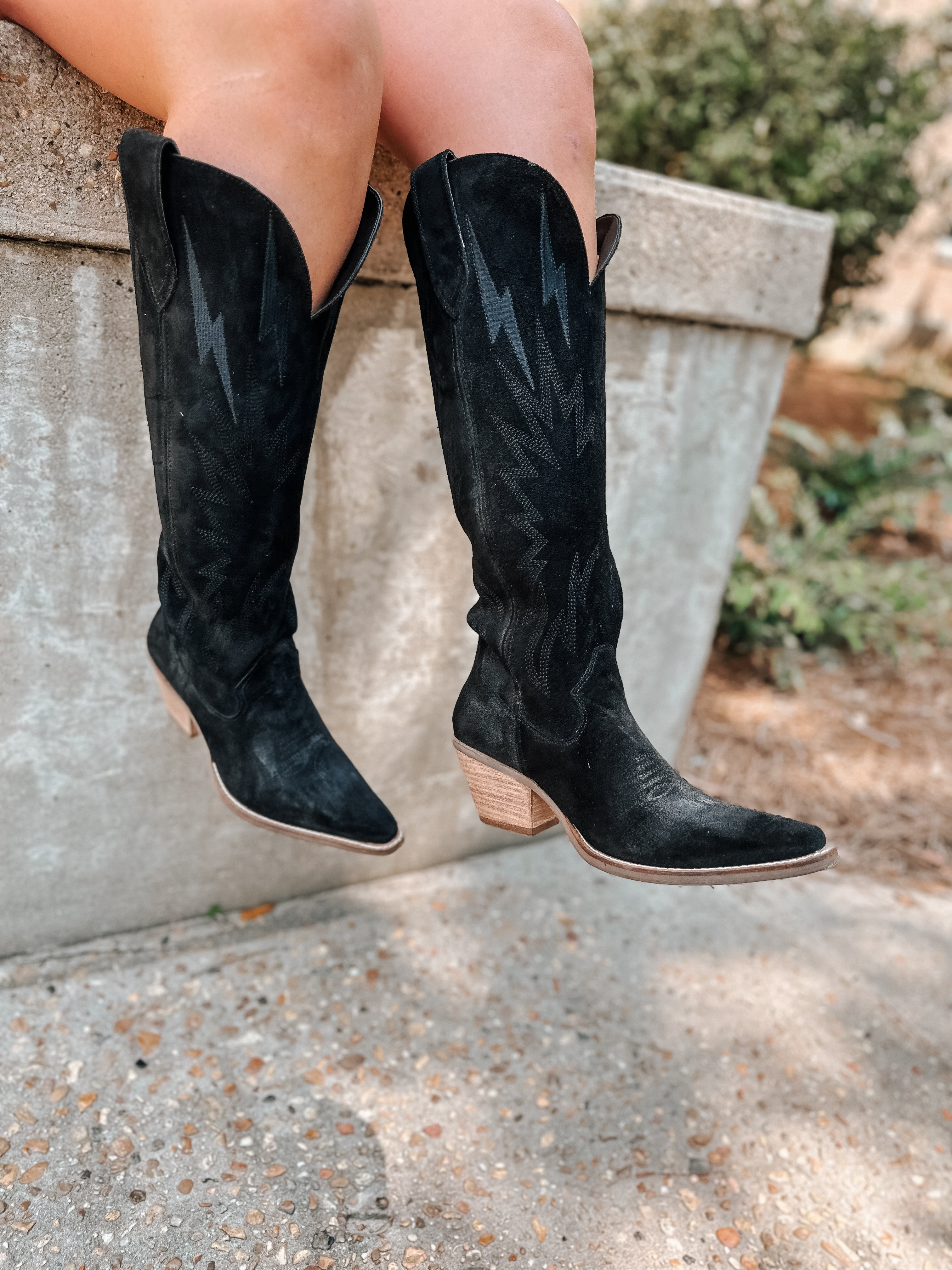 Dingo Thunder Road Black Leather Boot