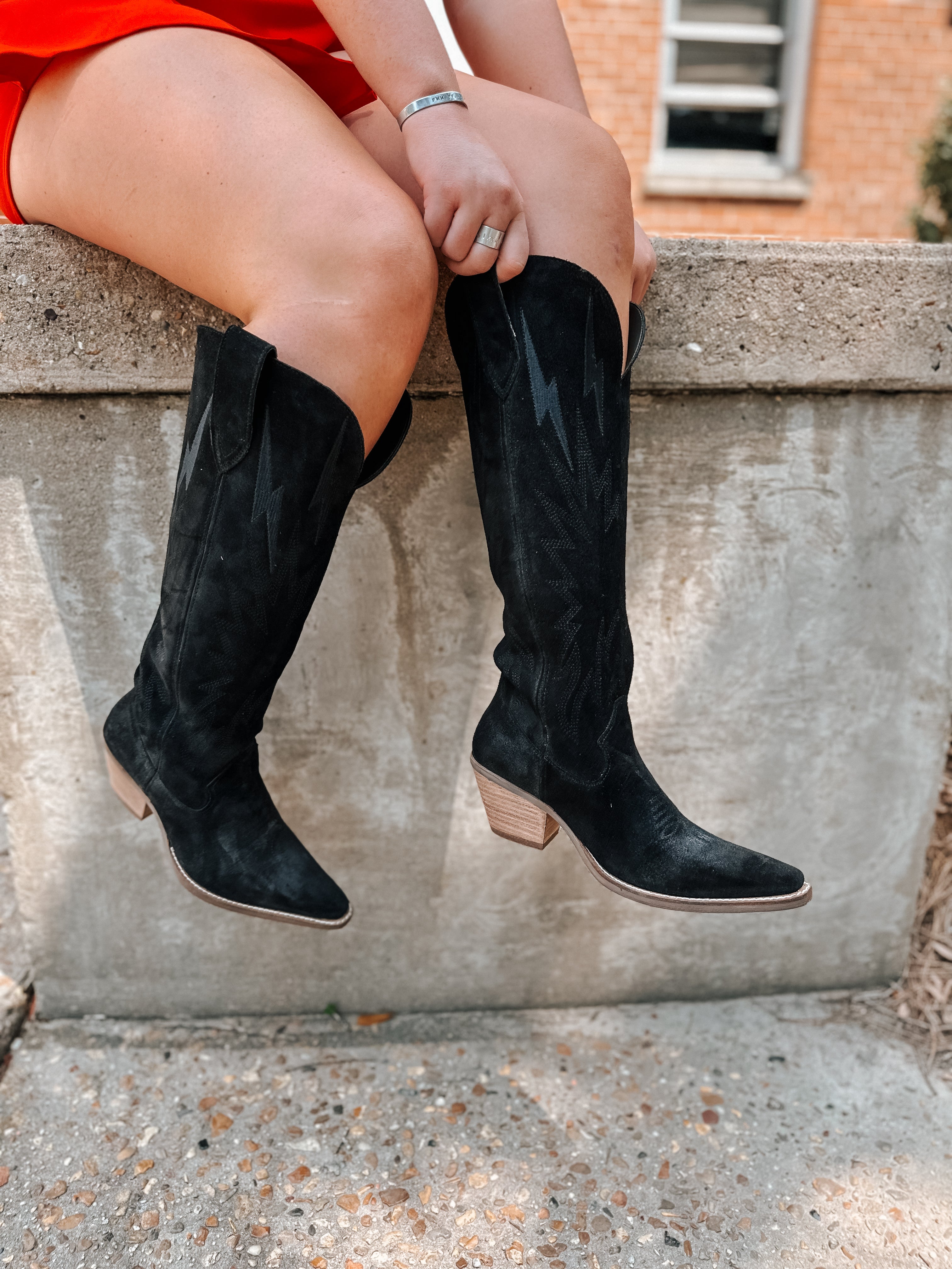 Dingo Thunder Road Black Leather Boot