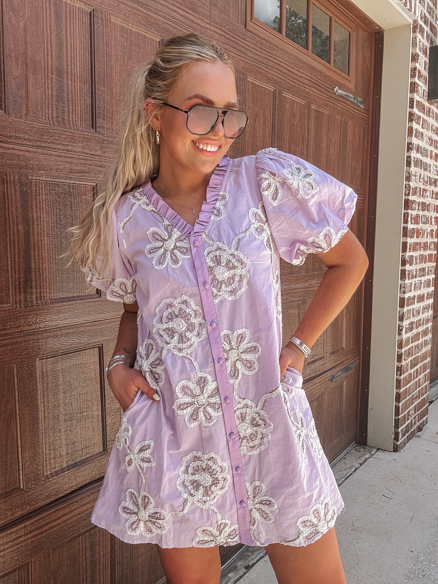 Botanical Bliss Dress in Lavender