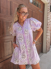 Botanical Bliss Dress in Lavender