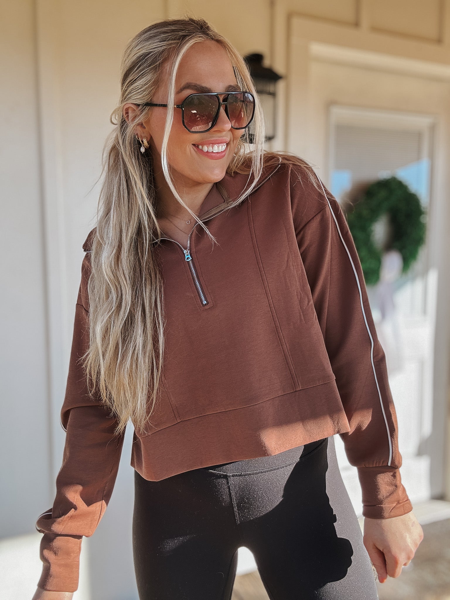 Simple Livin' Mocha Quarter Zip
