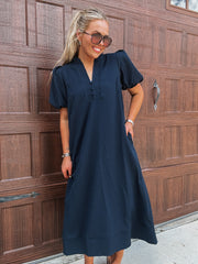 Simple and Easy Maxi Dress in Navy