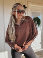Simple Livin' Mocha Quarter Zip