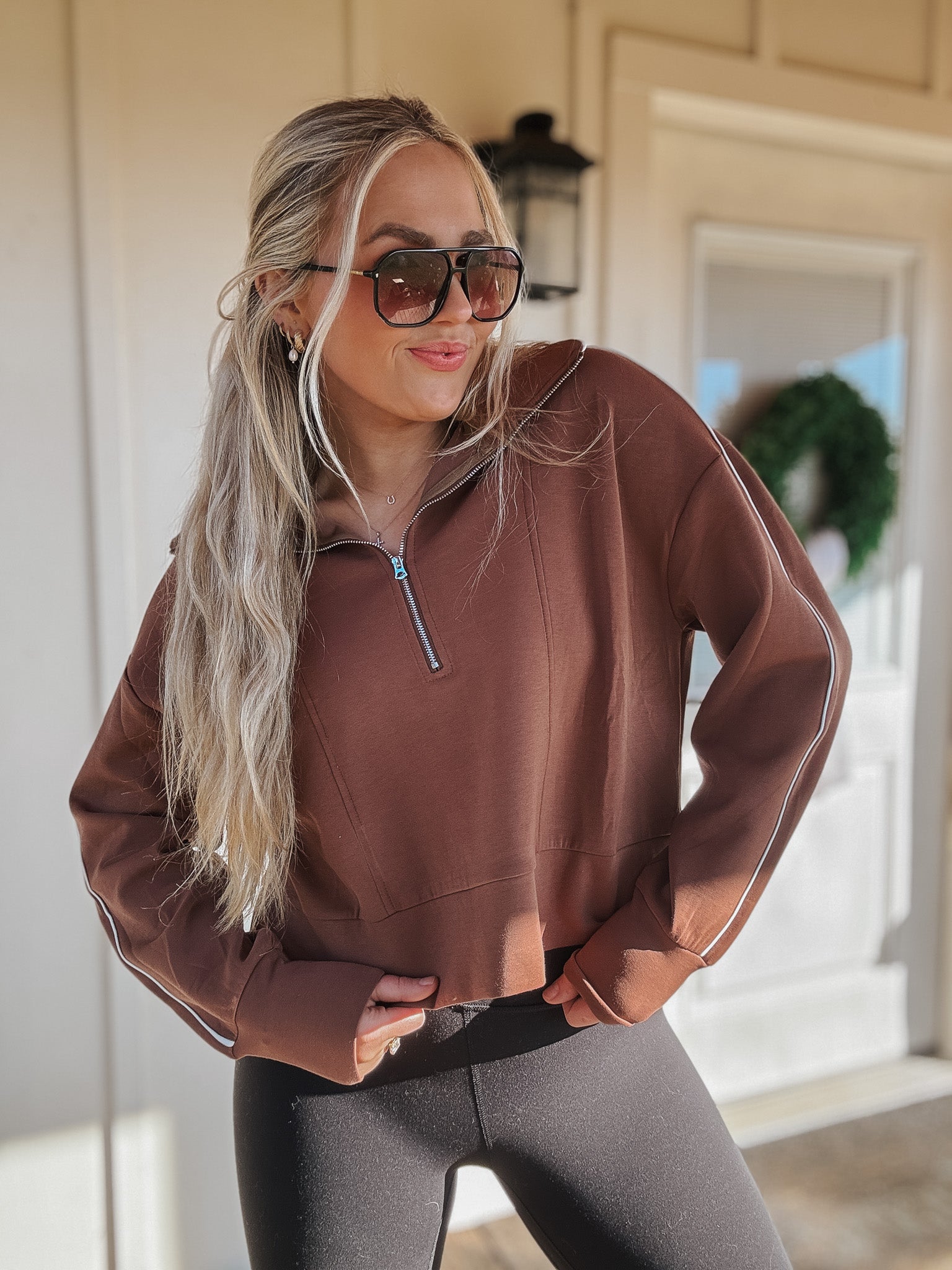 Simple Livin' Mocha Quarter Zip