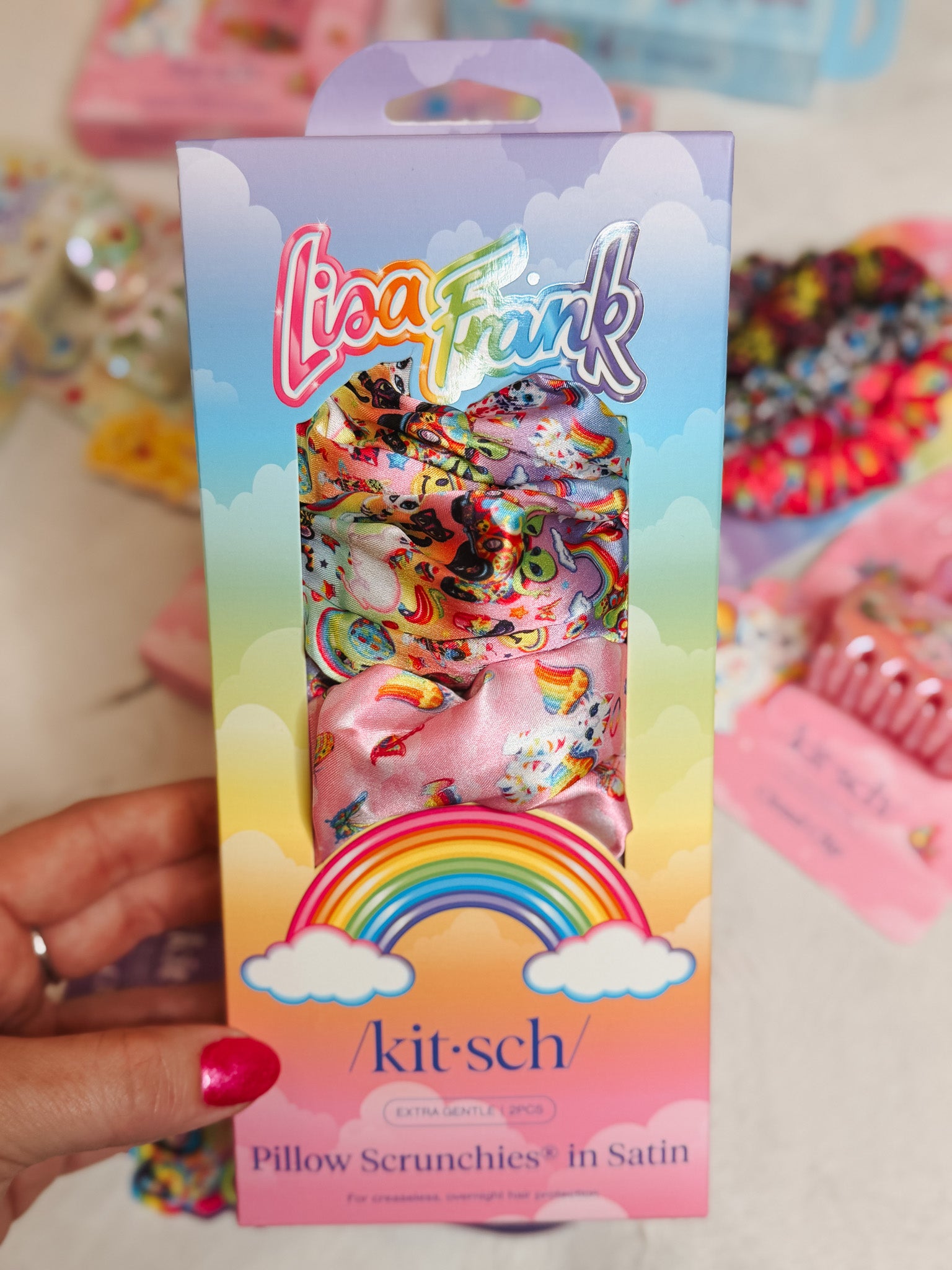 Lisa Frank X Kitsch Pillow Scrunchies® in Satin - the Fantastic World of Lisa Frank