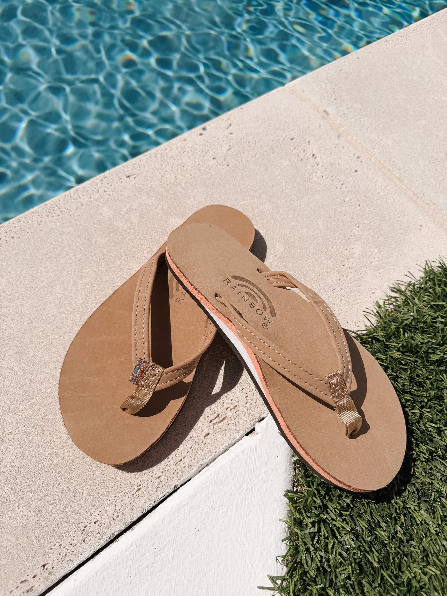 Rainbow Sandals | Women's The Tropics Single Layer Narrow Strap Sandal in Melon