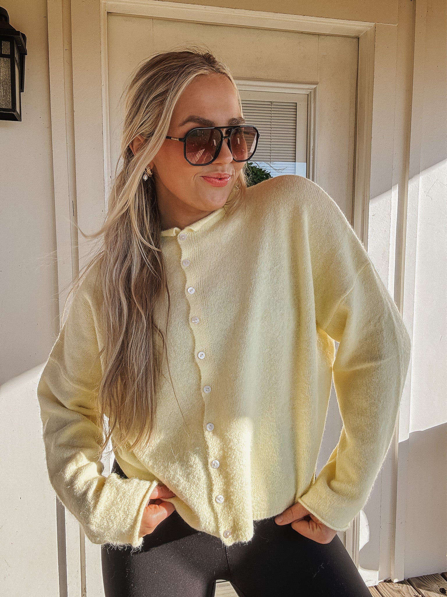 Piper Cardigan Sweater in Butter