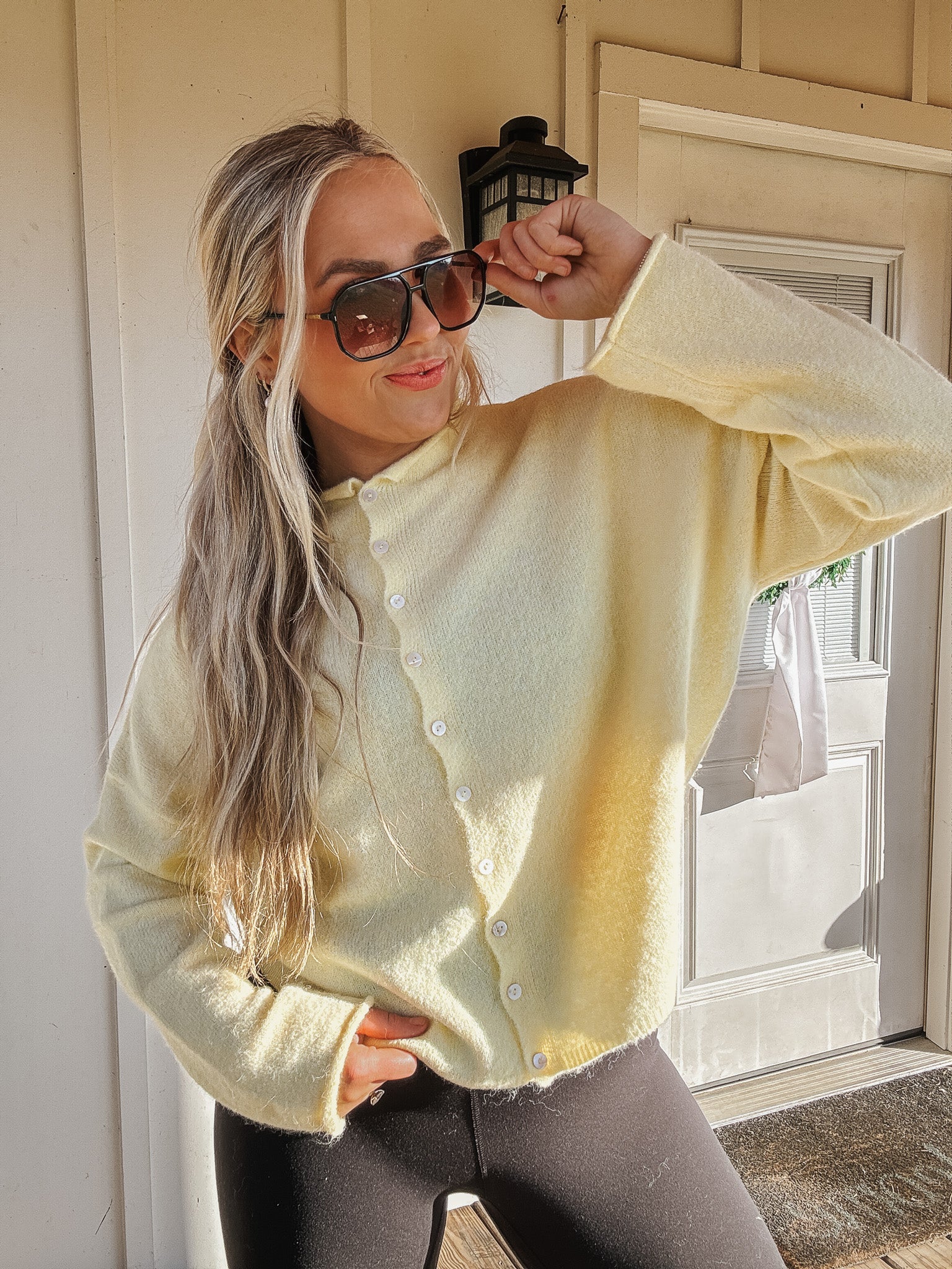 Piper Cardigan Sweater in Butter