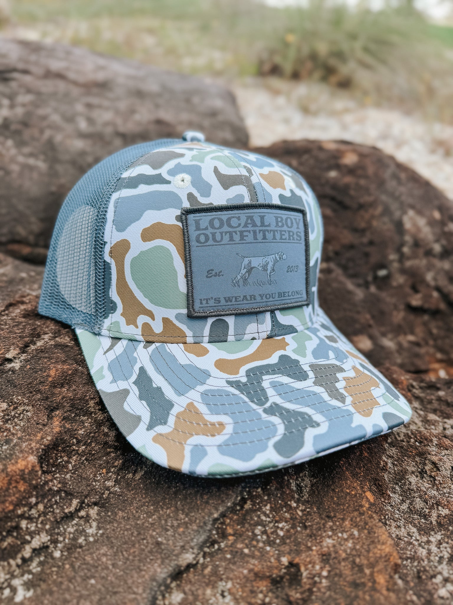 Local Boy Bird Dog Badge Trucker Hat