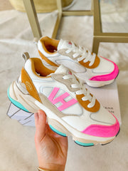 Vintage Havana Dash 5 in Mustard/Neon Pink Sneakers