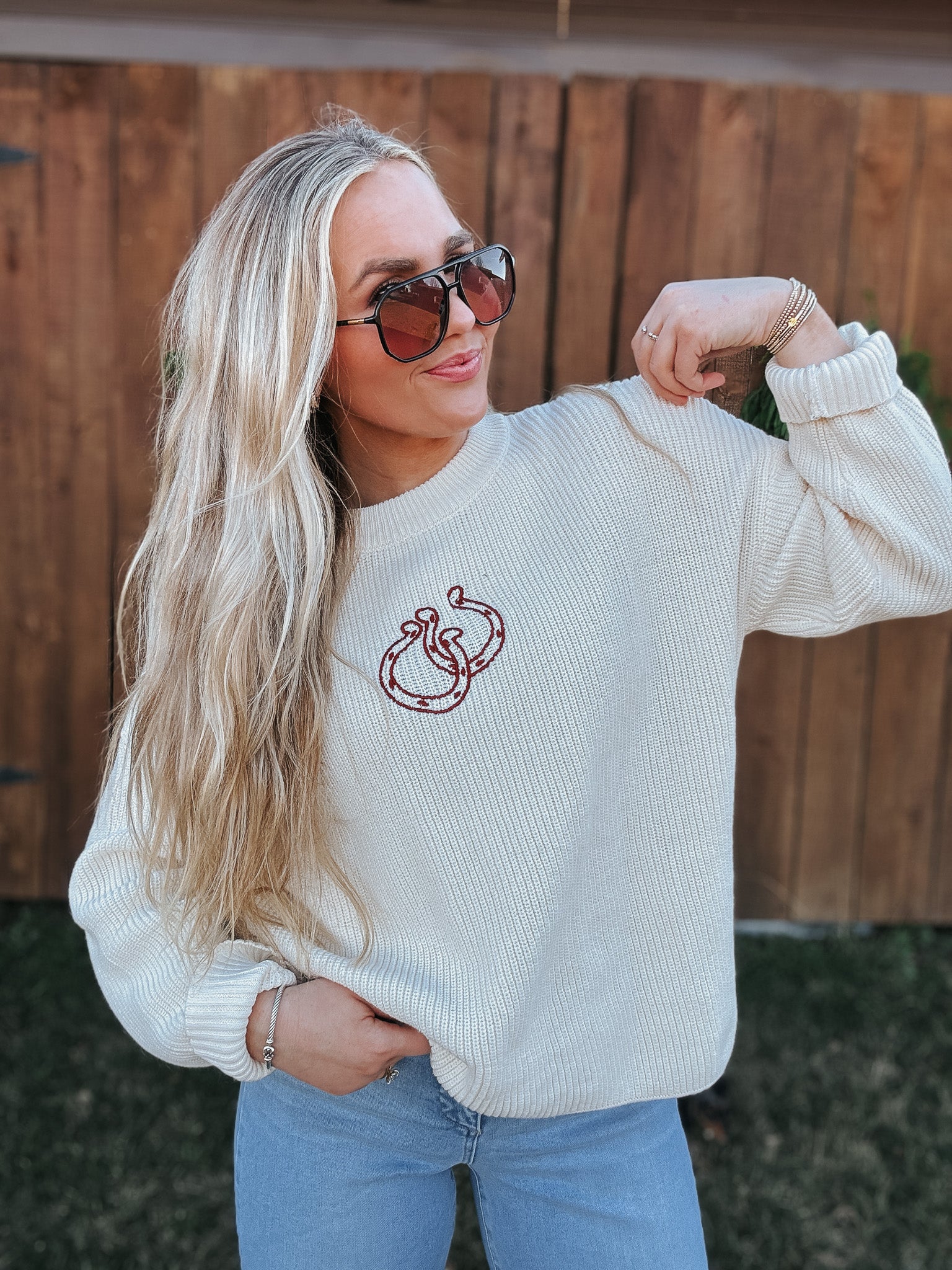 Double Luck Knit Sweater – Boot Country