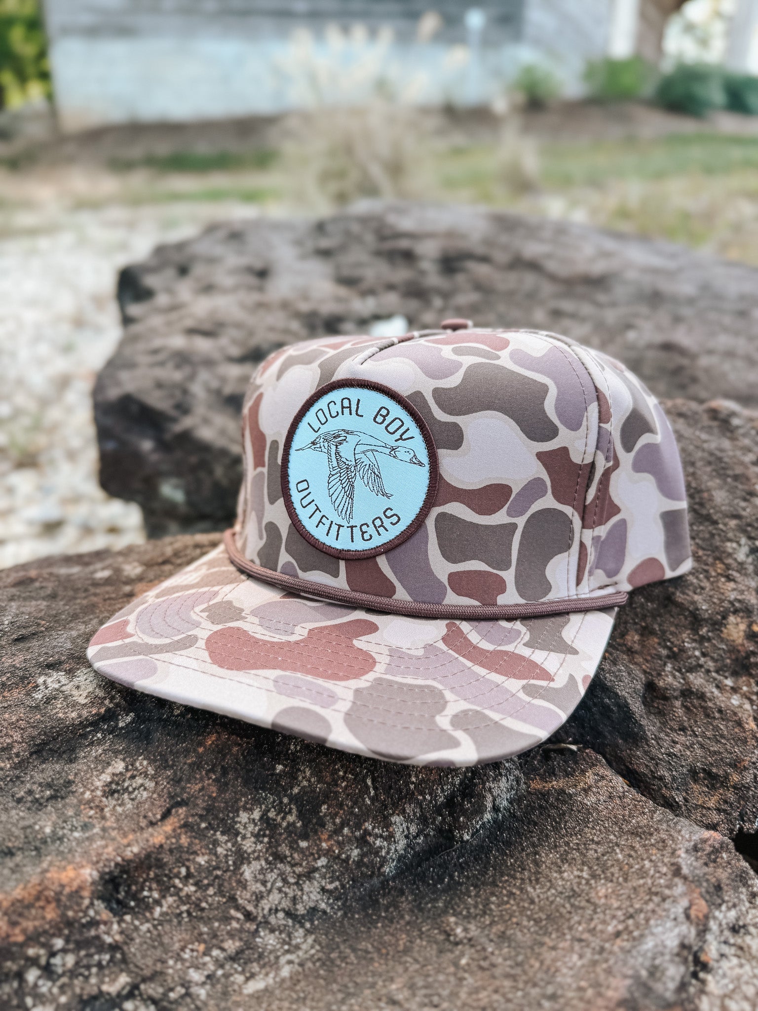 Local Boy Pintail Patch High Crown Rope Hat
