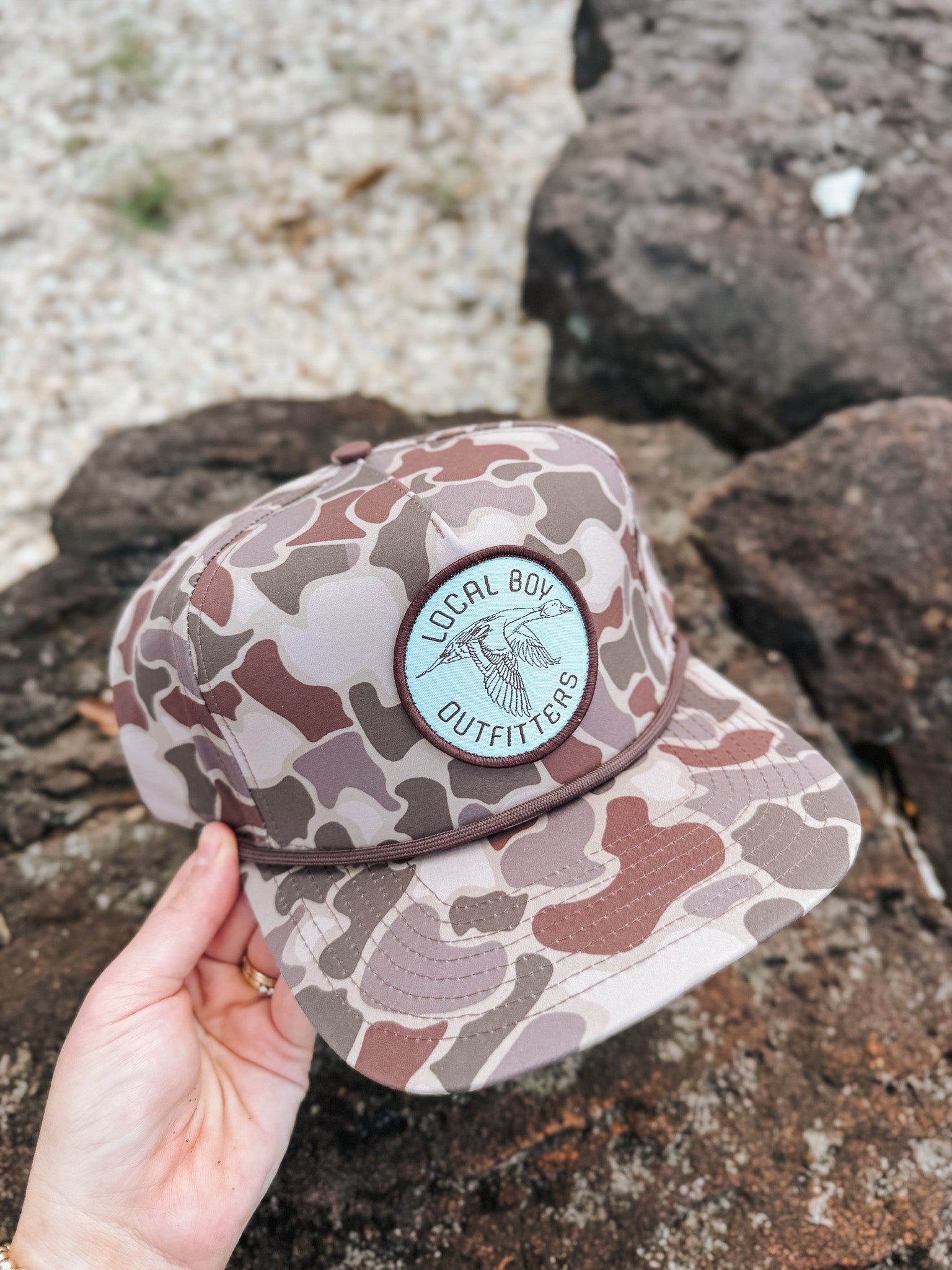 Local Boy Pintail Patch High Crown Rope Hat