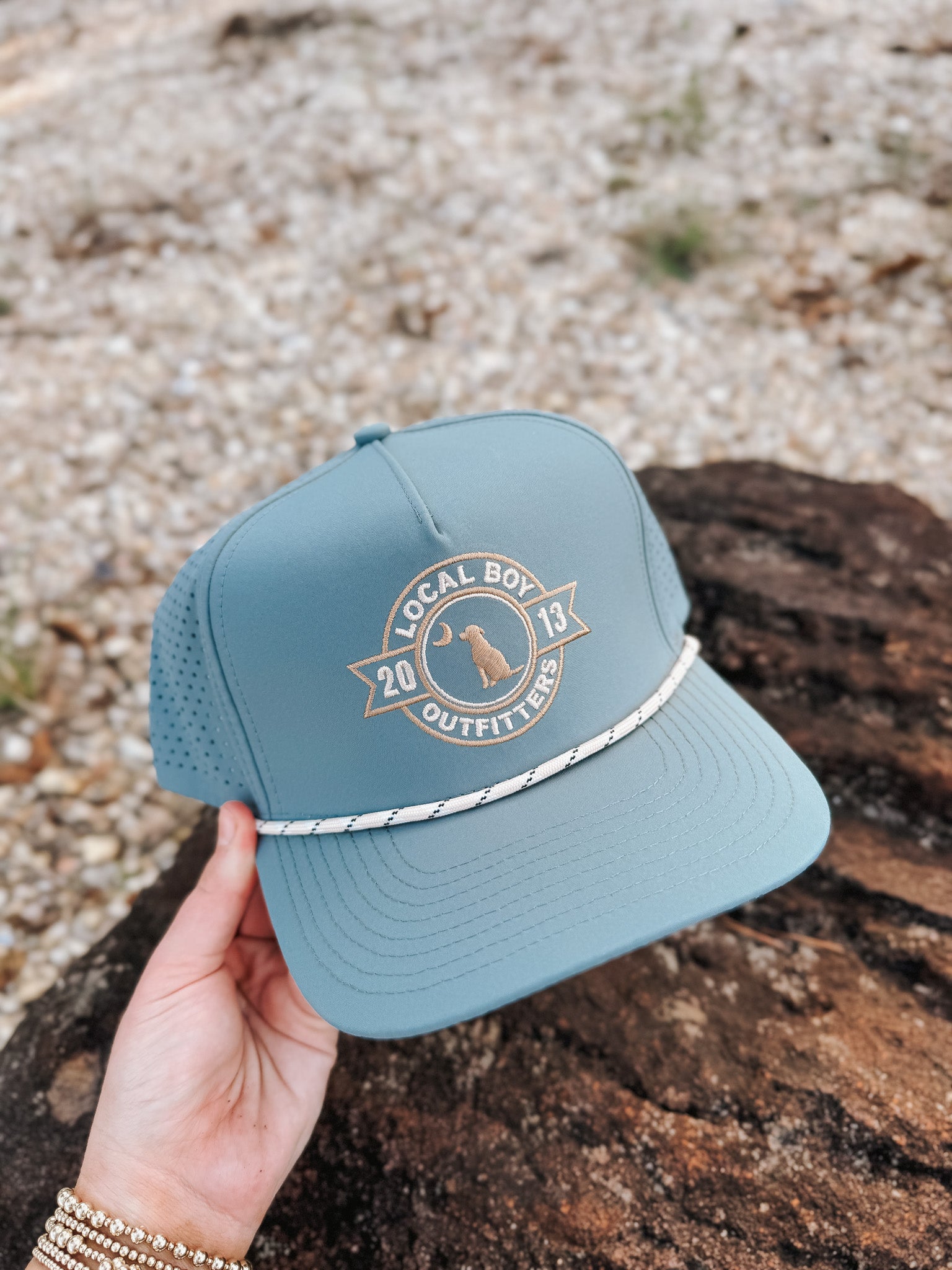 Local Boy Banner Perforated Rope Hat