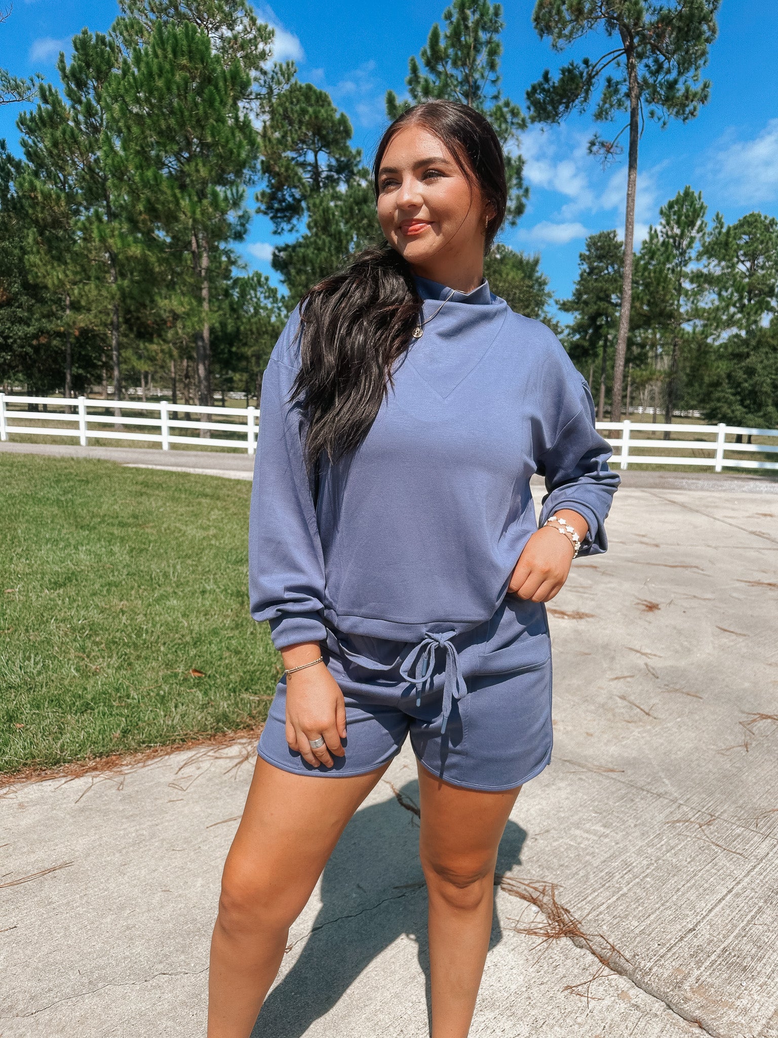 Easy Street Slate Blue Top