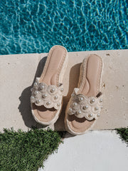 The Candice | Ivory Raffia Platform Sandal