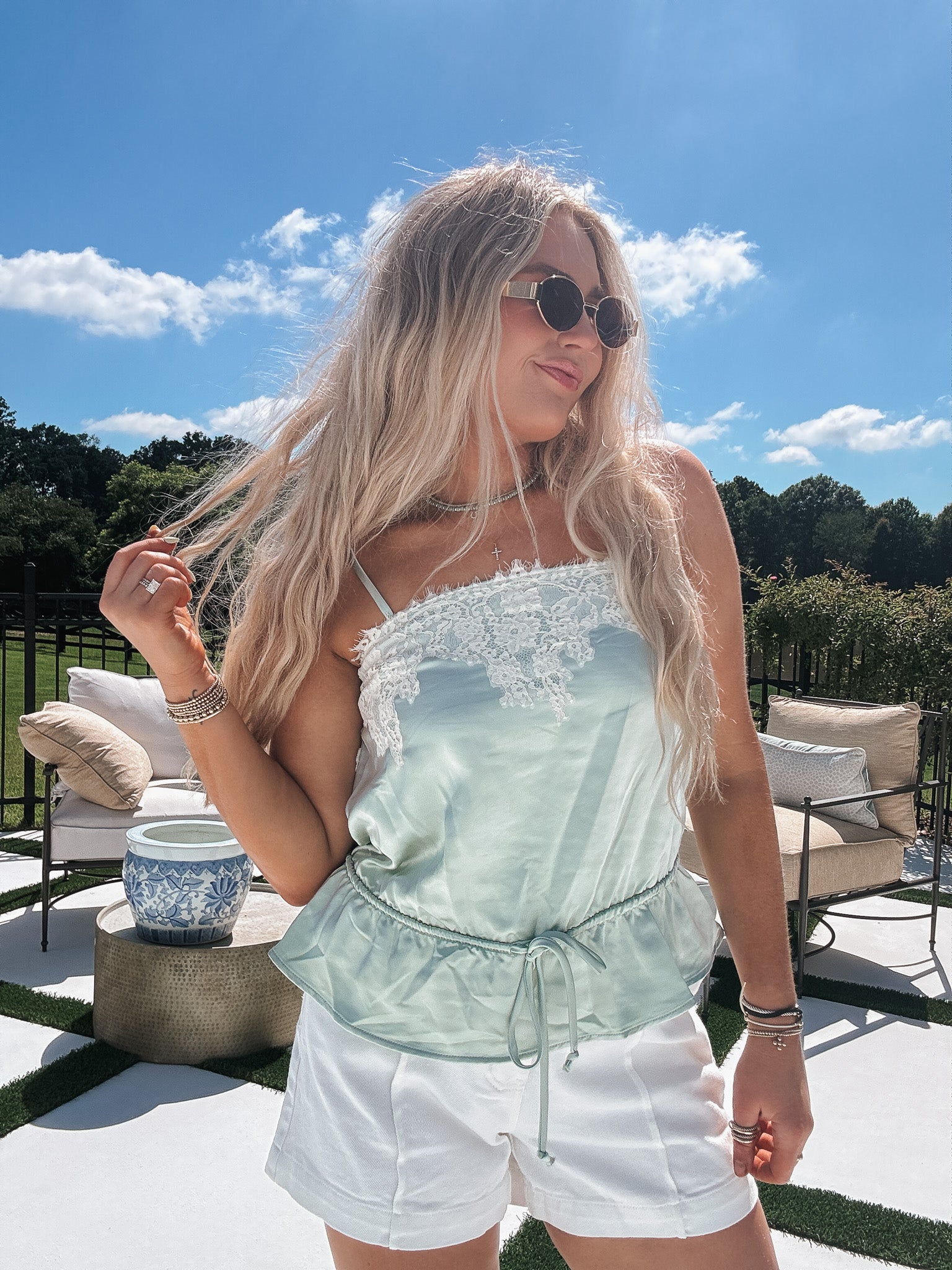 Graceful Gardens Silk Top