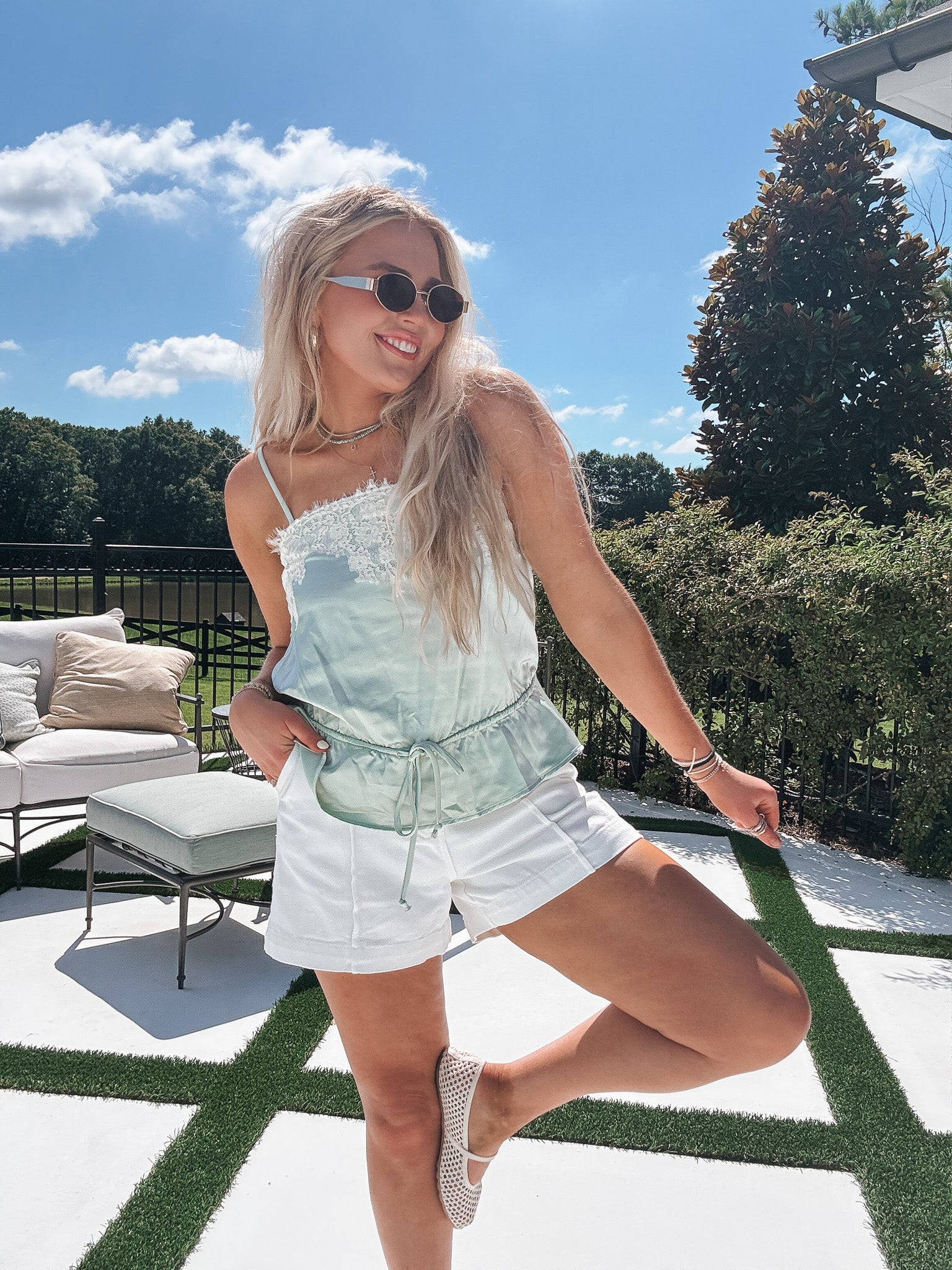 Graceful Gardens Silk Top