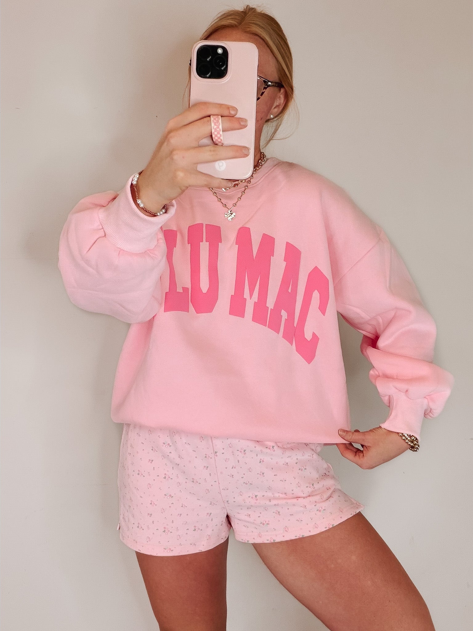 Lulu Mac Light Pink Puff Sweatshirt