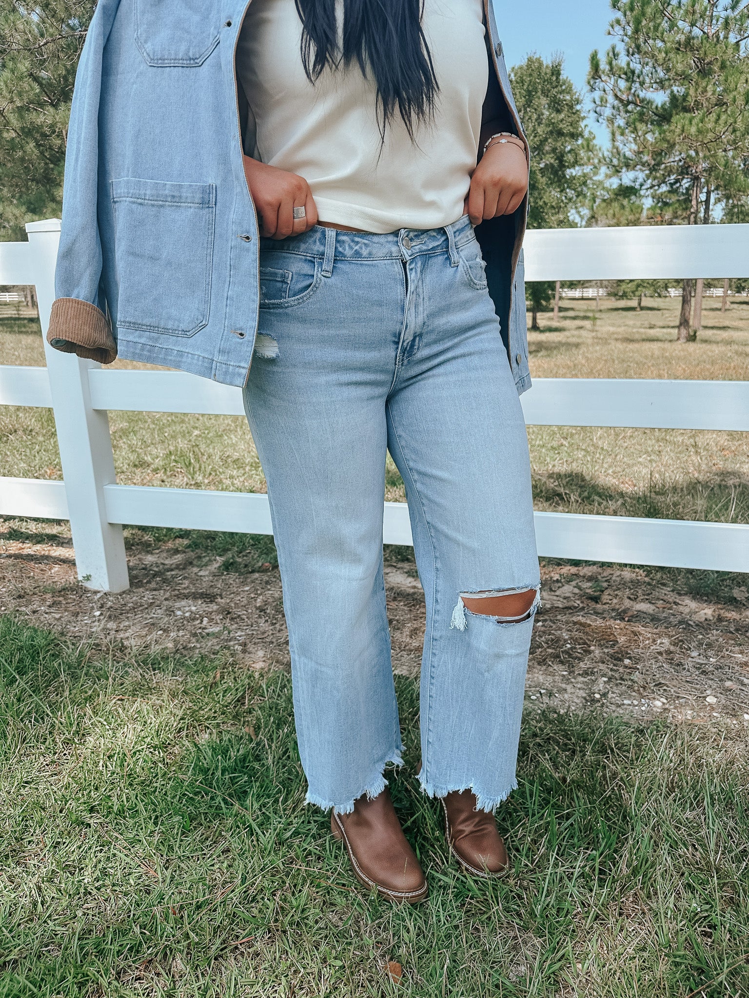 The Tilly High Rise Crop Wide Leg Jeans