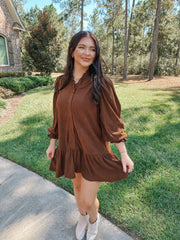 Sunday Stroll Brown Dress