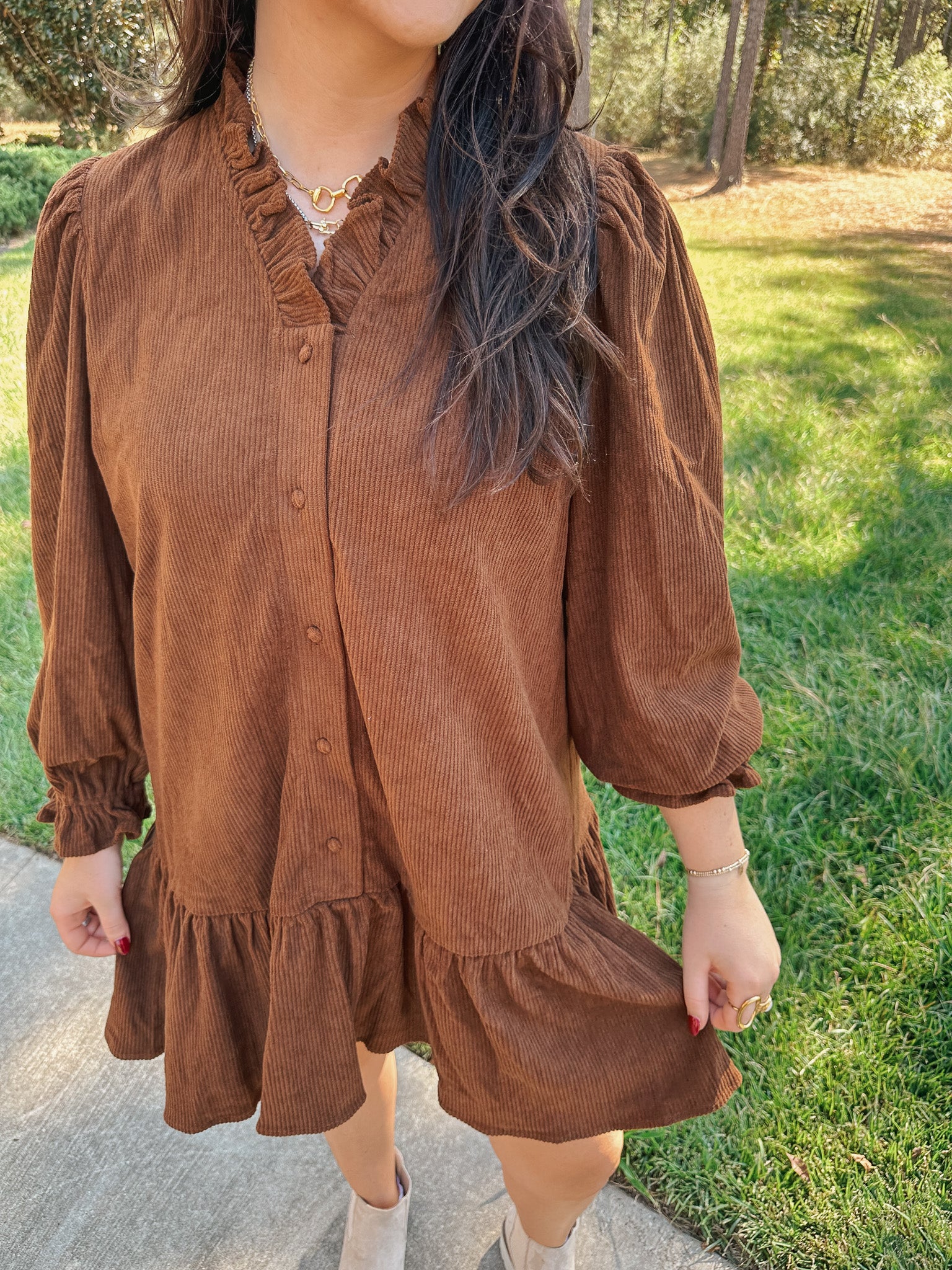Sunday Stroll Brown Dress