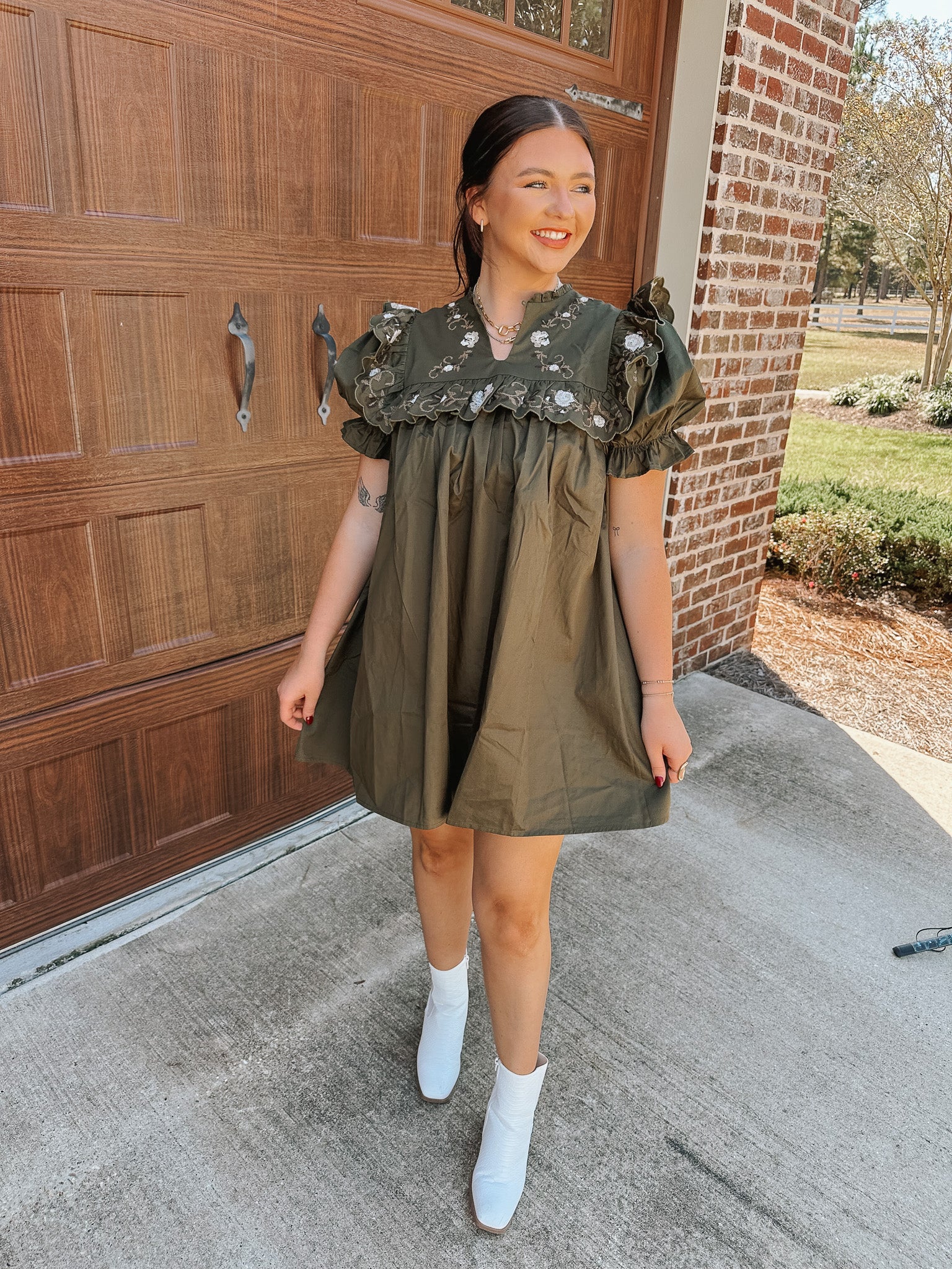 Picture Perfect Olive Dress