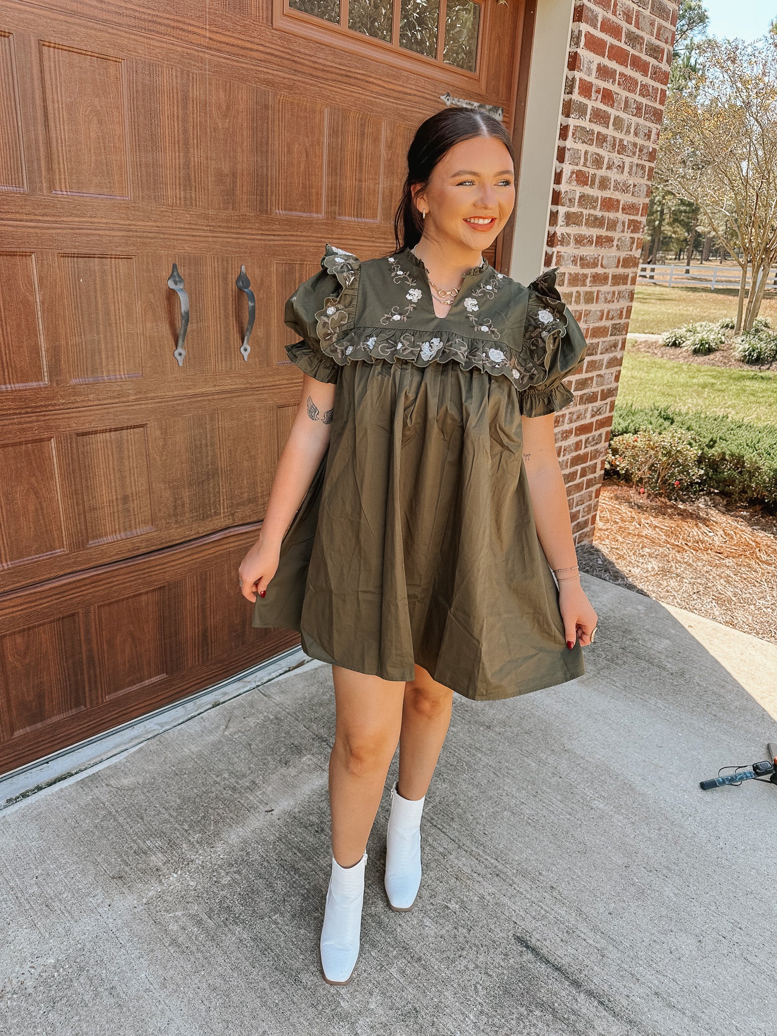 Picture Perfect Olive Dress