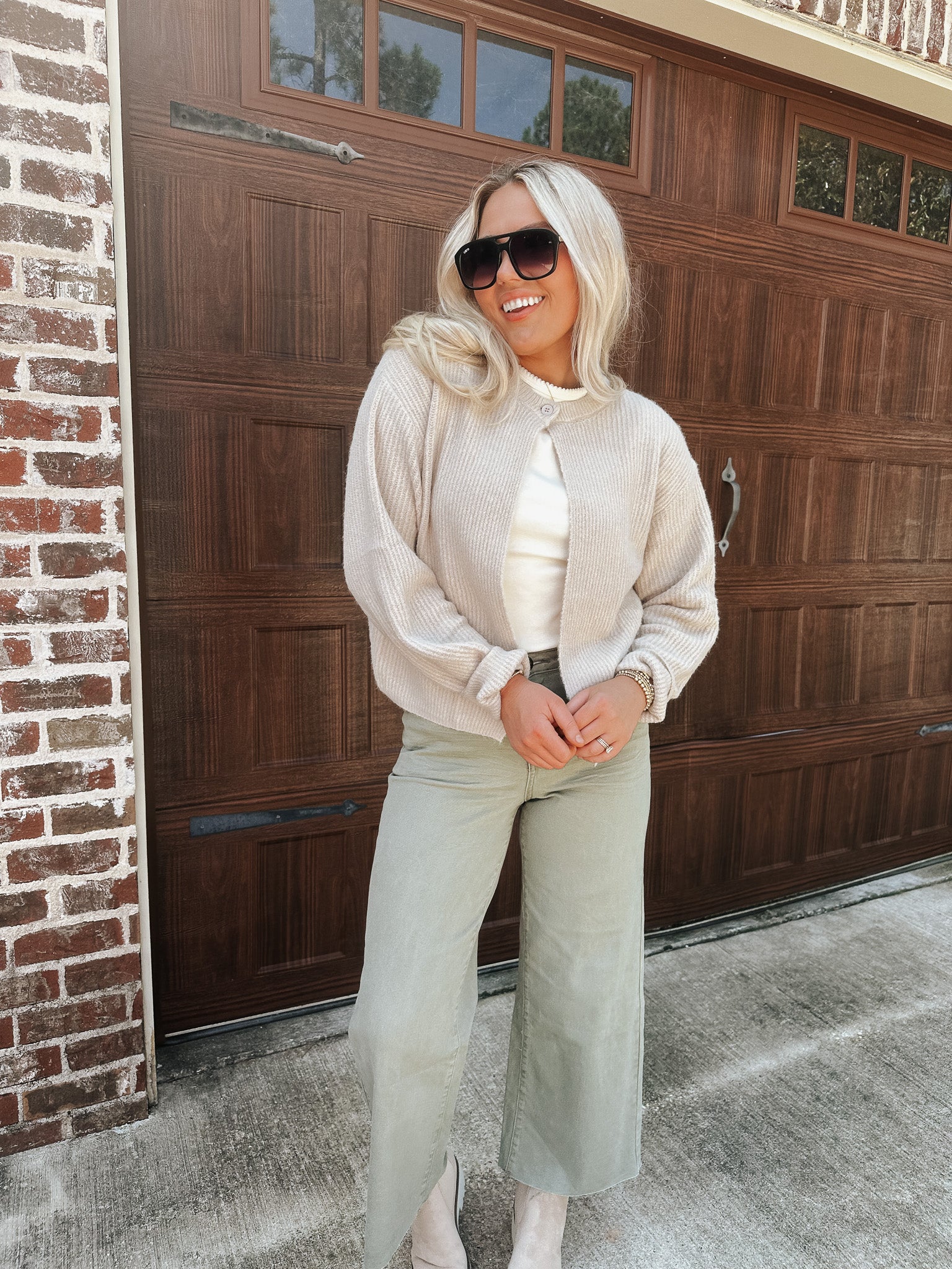 Cafe Cozy Taupe Cardigan