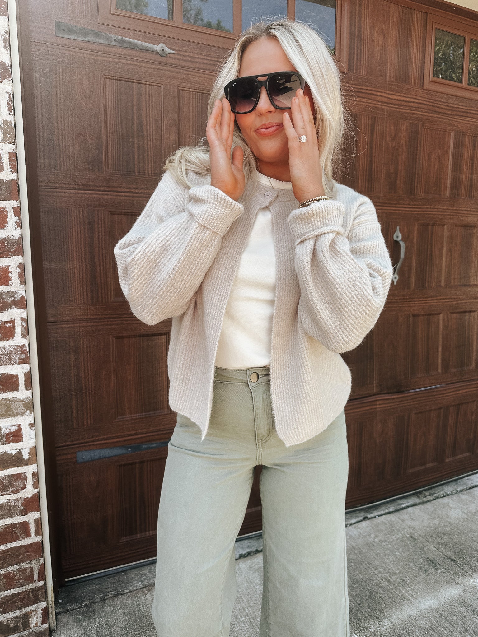 Cafe Cozy Taupe Cardigan